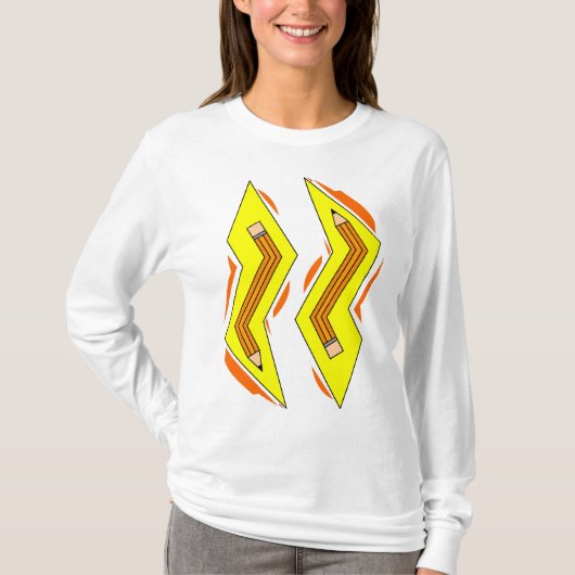 鉛筆稲妻ボルトTシャツ Tシャツ (正面)