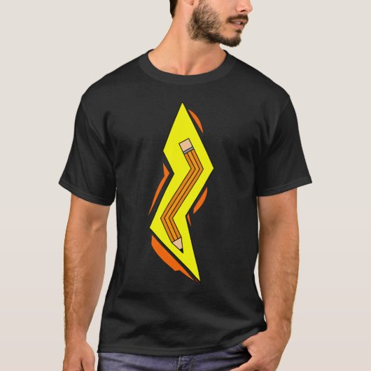 鉛筆稲妻ボルトTシャツ Tシャツ (正面)