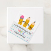 鉛筆紙新学期スクエア フェイバータグ (インサイチュ)