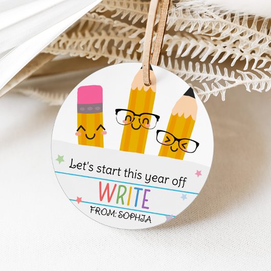 鉛筆紙新学期丸 フェイバータグ