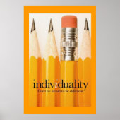 鉛筆考え ポスター (正面)