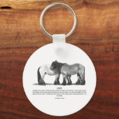 鉛筆荷車を引くの馬:愛についての聖書の詩 キーホルダー (正面)