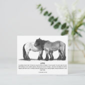 鉛筆荷車を引くの馬:愛についての聖書の詩 ポストカード (スタンド正面)