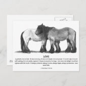 鉛筆荷車を引くの馬:愛についての聖書の詩 ポストカード (正面/裏面)
