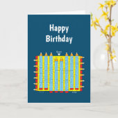 鉛筆迷路 カード (黄色い花)