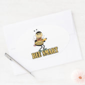 鉛筆頭が切れる付きのまわりに 楕円形シール (封筒)