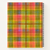 鉛筆鮮やか色の格子模様 ノートブック (裏面)