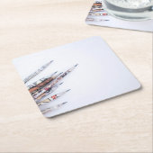 鉛筆 スクエアペーパーコースター (アングル)