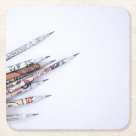 鉛筆 スクエアペーパーコースター