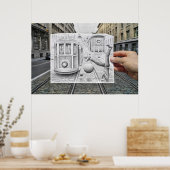 鉛筆Vsカメラ – これは重力ではない ポスター (キッチン)