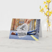 鉛筆Vsカメラ – カラス カード (黄色い花)