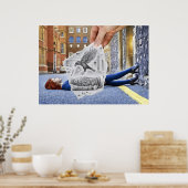 鉛筆Vsカメラ – カラス ポスター (キッチン)