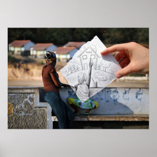 鉛筆Vsカメラ – ホーム ポスター