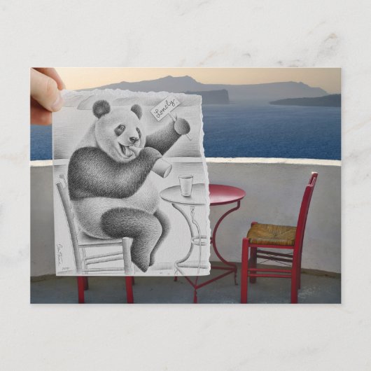 鉛筆vsカメラ – 孤独 ポストカード (正面)