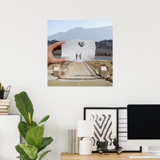 鉛筆vsカメラ – 恋人 ポスター (ホームオフィス)