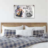 鉛筆Vsカメラ – 3D鏡 キャンバスプリント (インサイチュ (寝室))