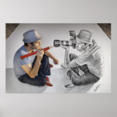 鉛筆Vsカメラ – 3D鏡 ポスター (正面)