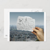 鉛筆Vsカメラ – Dino ポストカード (正面/裏面)