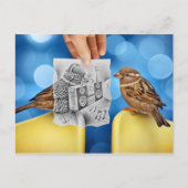 鉛筆Vsカメラ – Electro Bird ポストカード (正面)