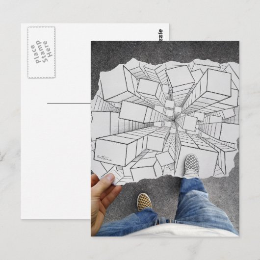 鉛筆Vsカメラ – Vertigo ポストカード (正面/裏面)