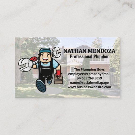 鉛管保持レンチ | 住宅請負業者 名刺 (正面)