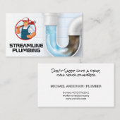 鉛管保持レンチ | 詰まったパイプ 名刺 (正面/裏面)