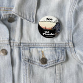 鉛管工のお尻… ジョー鉛管工ボタン 缶バッジ (インサイチュ)