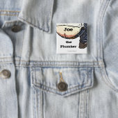 鉛管工のお尻… ジョー鉛管工ボタン 缶バッジ (インサイチュ)