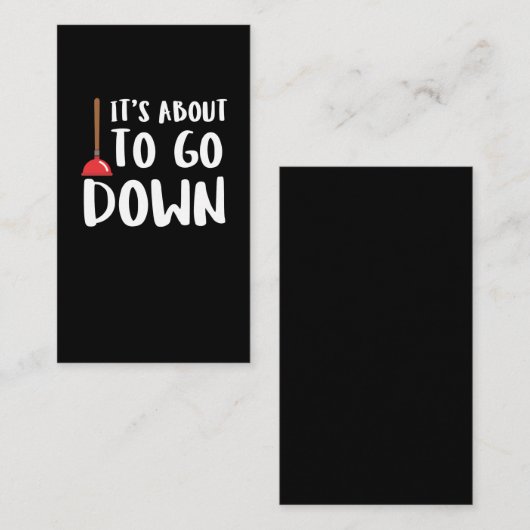 鉛管工のギフトのアイディアの職人冗談のプランジャー 名刺 (正面/裏面)