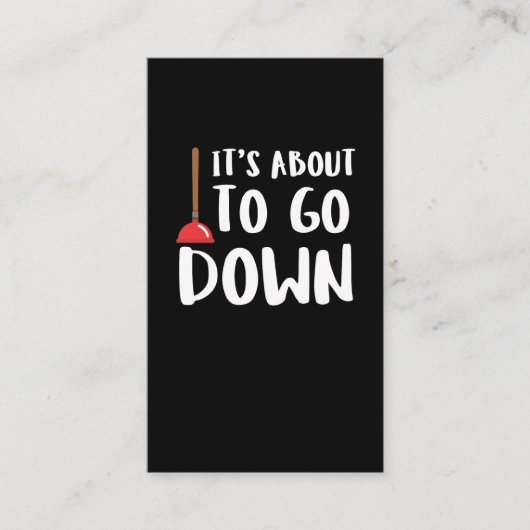 鉛管工のギフトのアイディアの職人冗談のプランジャー 名刺 (正面)