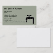 鉛管工のサービス業カード 名刺 (正面/裏面)
