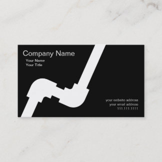鉛管工のシンプルなBusinesscardの黒 名刺