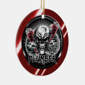 鉛管工のスカル: 鉛管工 セラミックオーナメント (右)