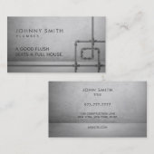 鉛管工のスローガンの名刺 名刺 (正面/裏面)