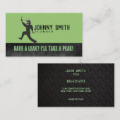 鉛管工のスローガンの名刺 名刺 (正面/裏面)