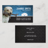 鉛管工のスローガンの名刺 名刺 (正面/裏面)