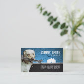 鉛管工のスローガンの名刺 名刺 (スタンド正面)