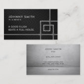 鉛管工のスローガンの名刺 名刺 (正面/裏面)