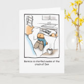 鉛管工のユーモアのあるなバースデー・カード カード (黄色い花)