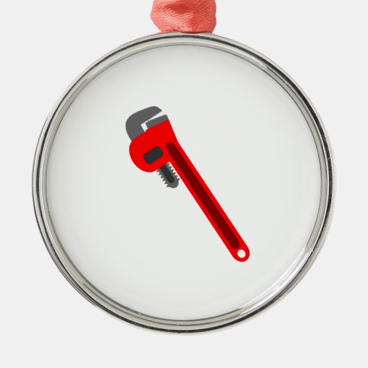 鉛管工のレンチ メタルオーナメント (正面)