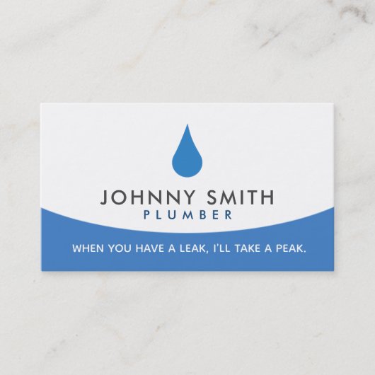 鉛管工の名刺 名刺 (正面)