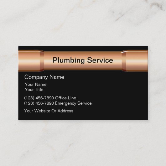 鉛管工の名刺 名刺 (正面)