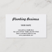 鉛管工の名刺 名刺 (裏面)