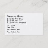 鉛管工の名刺 名刺 (裏面)