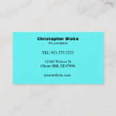 鉛管工の名刺 名刺 (裏面)