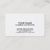 鉛管工の名刺(水滴) 名刺 (裏面)