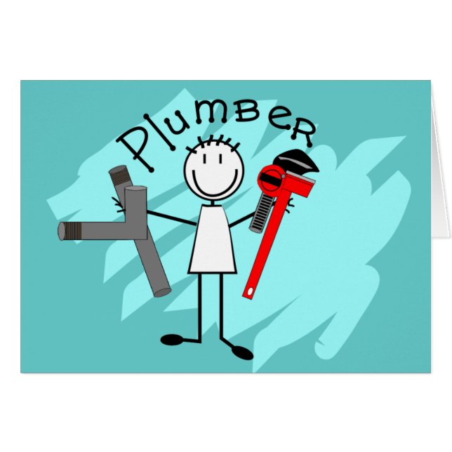 鉛管工の棒人のデザイン (正面横)