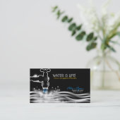 鉛管工の配管のサービス業カード 名刺 (スタンド正面)