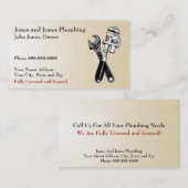 鉛管工の配管の名刺 名刺 (正面/裏面)