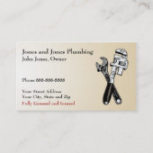 鉛管工の配管の名刺 名刺 (正面)